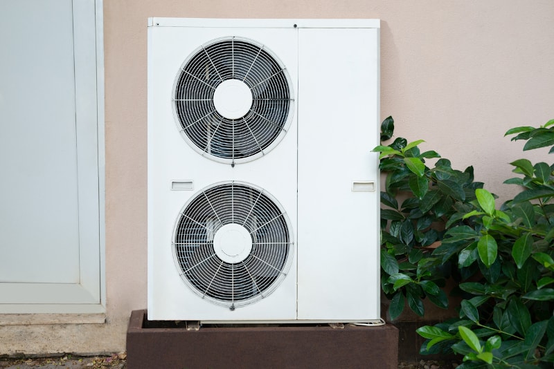 AC unit standing outside